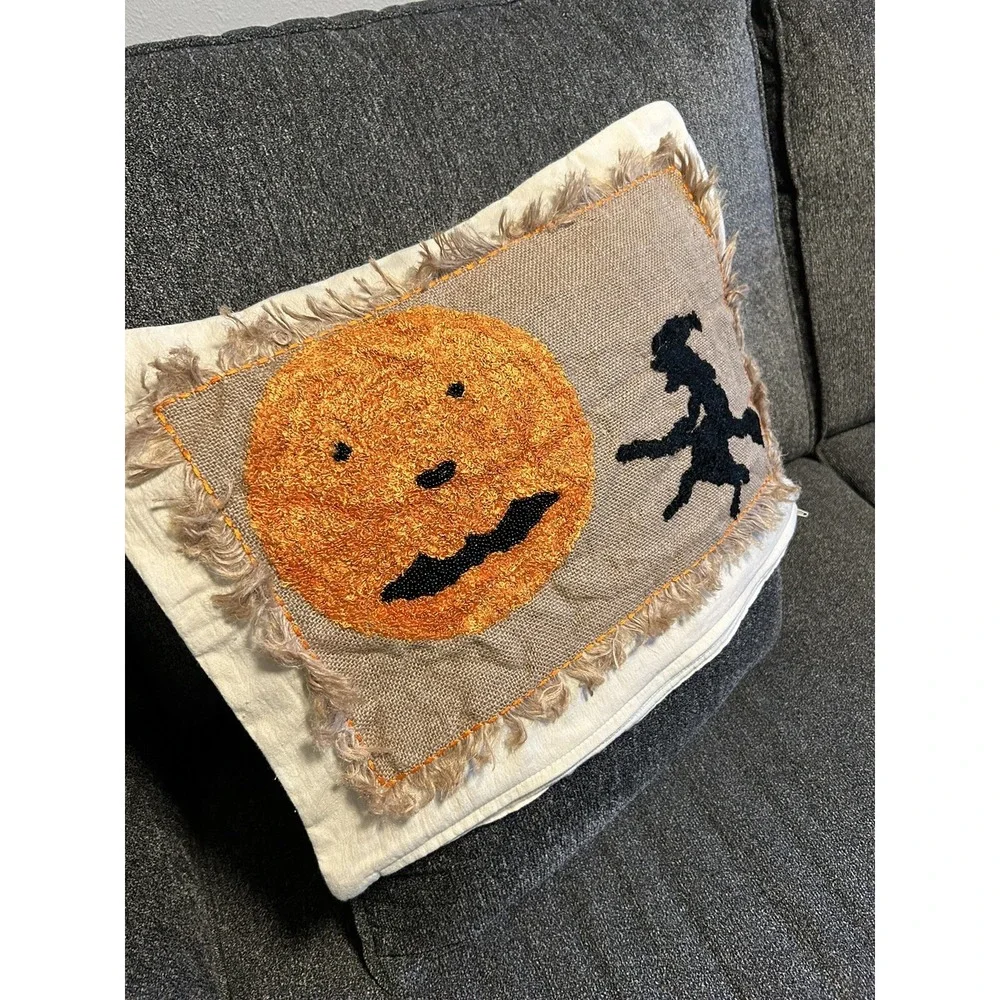 Halloween Embroidered Pillow Cover 19